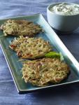 Cookin' For Love Malaysian Potato Latkes with Cucumber Salad in Yogurt Sauce